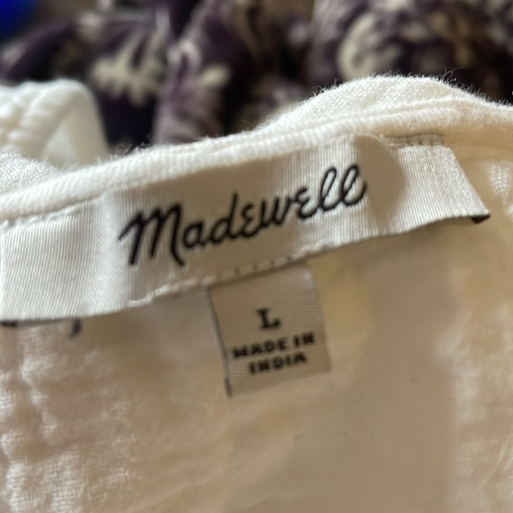 Madewell Maya Double-Gauze Tie-Front Cropped Top - Picture 4 of 5